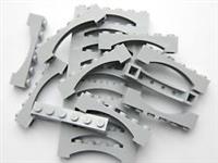LEGO ARCH 1x6 x20 pieces # LIGHT STONE GREY # bridge window wall castle *