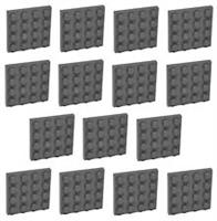 £ LEGO Large Plates 4x4 DARK STONE GREY # pack of 15 # baseplate star wars £