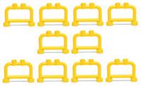 LEGO YELLOW fence barrier 2x4 (pack of 10) police bars city road construction