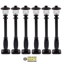 Street Lights / Black Lamp Posts (8cm tall) x6 | All parts LEGO