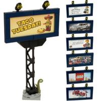 Billboard | Advertisement Sign | Inc 7 inserts | Custom kit made with real LEGO