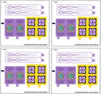 LEGO Stickers Sheet (x4) from set 41077 friends elves