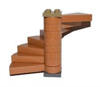 LEGO STAIRS NOUGAT LIGHT BROWN (x8 steps) spiral round castle harry potter