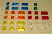 LEGO Trans - Different Colors-Plate 1x1,1x2-Slope 30 1x1x2-Tile 1x2 - 32 pcs-New