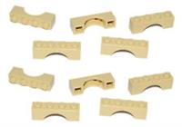 LEGO ARCH 1x4 x10 pieces # TAN # bridge window wall castle