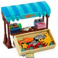 Market Stall Fishmonger | Fish & Seafood shop | All parts LEGO