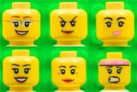 Lego HEADS for minifigures [pack of 6] girl princess woman female lips #D 04-08