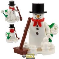 Snowman Christmas Snow Man Minifigure | Winter Cake Topper | Made with LEGO