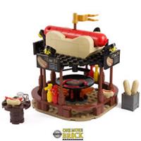 German Hot-Dog Stand | Winter Christmas Market Bratwurst | All parts LEGO