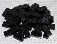 LEGO Bricks 2x4 x 50 pcs - Black - part.no. 3001 New!! -Star Wars,City,Friends