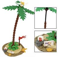 Desert Island & Palm Tree | Custom kit made with LEGO Bricks
