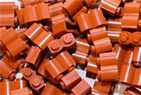 LEGO bricks LOG modified 1x2 (pack of x50) # LIGHT BROWN wall house