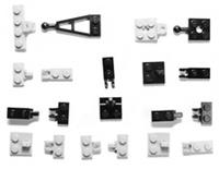 LEGO Hinge Plate 20 pieces [10 pairs] flat 1x4 1x2 2x2 Swivel Fingers Ball 19-10