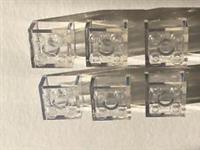6 x 3003 LEGO 2x2 TRANS CLEAR 2 x 2 BRICK (BRAND NEW)
