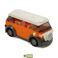 Orange Camper Van | VW Classic style holiday camper | Kit Made With Real LEGO