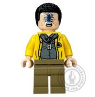LEGO Dennis Nedry Jurassic Park World Minifigure Logo jw059 T Rex 75936 Genuine