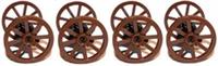 😀 LEGO Cart Wagon Wheels [x8] 33mm Brown with Axles for Castle Knight [*]