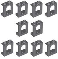 😀 LEGO Window (pack x10) arched small DARK GREY 2x2 Harry Potter Castle House *