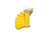 ? LEGO Stairs Yellow (x8 Steps) Spiral Round Castle House Staircase