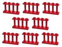 😀 LEGO RED Fence Spindled Barrier 2x4 (pack x8) [+]