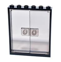 😀 LEGO Large Double Door 6x6 with 2x 3x6 Trans Black Smoke Panes, Police Train*
