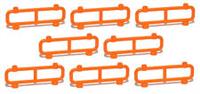 £ LEGO Orange Fence Barrier [Pack x8] bars city road construction [+]