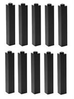 ? LEGO Bricks 1x5 [Pack x10] panels BLACK pillar column walls castle 1x1x5 [+]