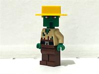 LEGO MINECRAFT ZOMBIE VILLAGER WITH HAT (min135) FROM SET 21190
