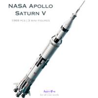 Build Blocks IDEAS - NASA Apollo Saturn V | 1969pcs + 3 Figures (92176) ABS Kit