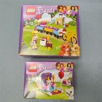 2 Lego Friends Party Train 41111 with Stephanie 41114 Party Styling kitten New