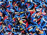 Lego Technic Mix of Colors and Sizes Axle - Pin 50 gram , 220 -240 pieces bag