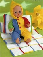 ✨Dolls Knitting Pattern All in One Blanket & Pillow 12"- 22" Knit as a Gift