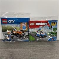 2 x Lego Polybags | City Road Worker Set 30357 & Juniors Police Car 30339 | New