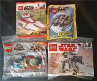 LEGO Set Of Four Polybags. Jurassic World, Star Wars & Batman.