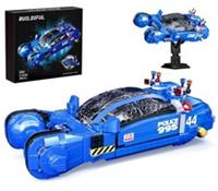 Spinner Police Car Model Building Blocks Set Movie MOC Bricks Toys DIY Gift Kit