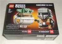 LEGO 75317 Star Wars Brickheadz The Mandalorian And Child Brand New And Sealed