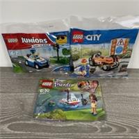 3x Lego Polybags | City Worker 30357 / Juniors Police 30339 / Friends Boat 30403