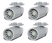 😀 LEGO Jet Engine Set x4 Grey for Aircraft Plane NEW # LEGO 😀