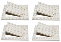 😀 LEGO trap door gate 6x8 4x6 WHITE (pack of 4) hinges castle dungeon plate