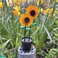 Lego Botanicals Flower Display Pot Stand - Terracotta / Black