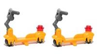 😀 LEGO 2x Scooter (for minifigure) Orange Motorbike Racer Motorcycle Fun! 😀