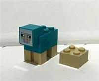 LEGO MINECRAFT DARK TURQUOISE SHEEP FROM SET 21249 (HARD TO FIND)