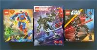 3 x Genuine Lego Mech Suit Sets (New - Dc/Marvel/Star Wars - 76302/76276/75411)
