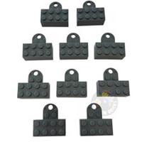 10 x LEGO Dark Grey 2x4 Magnet Display Brick 74188c01 For Collection Minifigures
