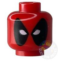 LEGO Super Heroes Deadpool Minifigure HEAD Only Marvel From 6866 New Genuine