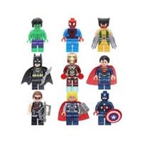 9 Pcs Super Hero Marvel Avengers Comic Mini Figures Dc Minifigure Set Fit Hero