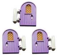 LEGO Doors (pack of 3) LAVENDER gold castle house modular keyhole elves friends