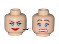LEGO FEMALE PRINCESS GIRL FLESH DUEL SIDED HEAD FOR MINIFIGURE