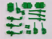 LEGO accessories f/ minifigures x15 GREEN rifle suitcase binoculars weapon 24-05