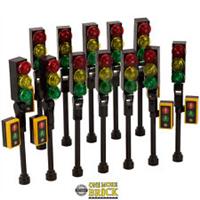 Traffic Lights for City Street / town / road - Pack of 12 | All parts LEGO